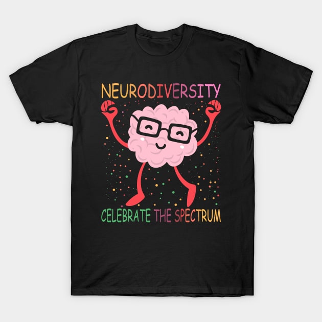 Neurodiversity Brain Autism Awareness ASD ADHD Men Women Kid T-Shirt by KRMOSH